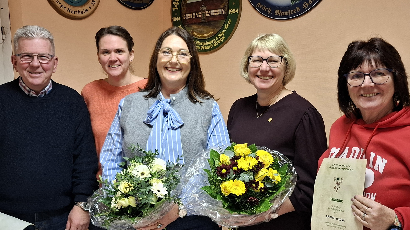 Spielmannszug Jäger-Corps Northeim e.V. ehrt Jubilare – Mehrere Mitglieder für jahrzehntelange Treue ausgezeichnet